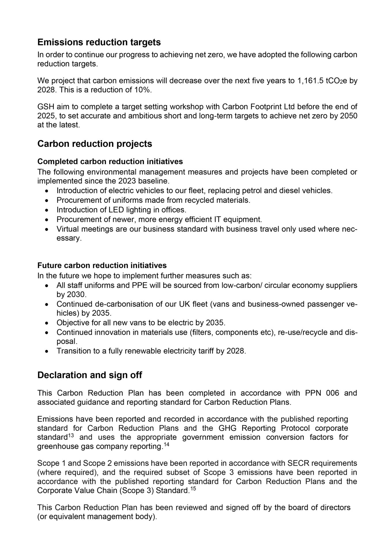 Carbon Reduction Plan Page 3