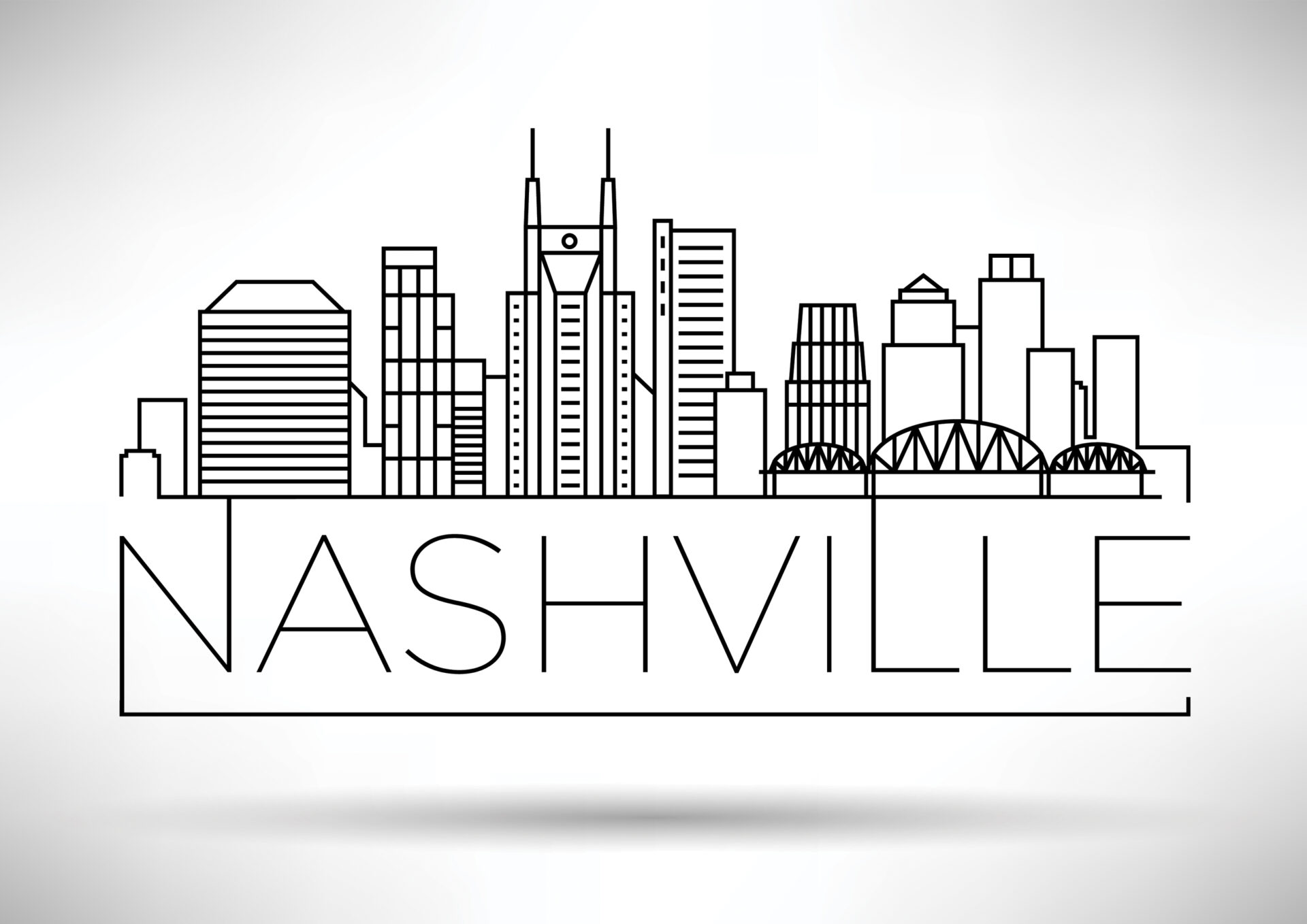 Nashville graphic with skyline