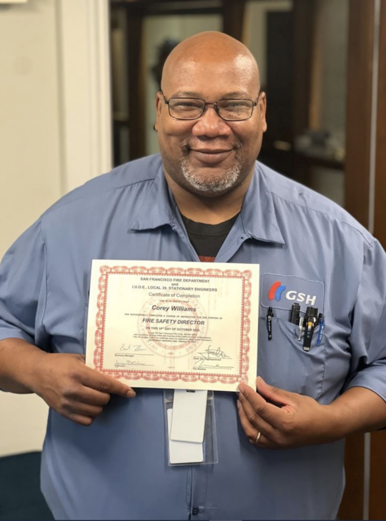 Corey Completes High-Rise Fire Safety Director Certificate