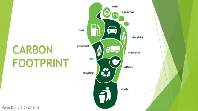 Carbon footprint green logo